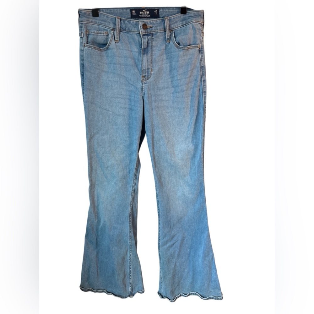Hollister High-Rise Vintage Flare Jeans Light Wash W29 L32 Size 9R Y2K festival
